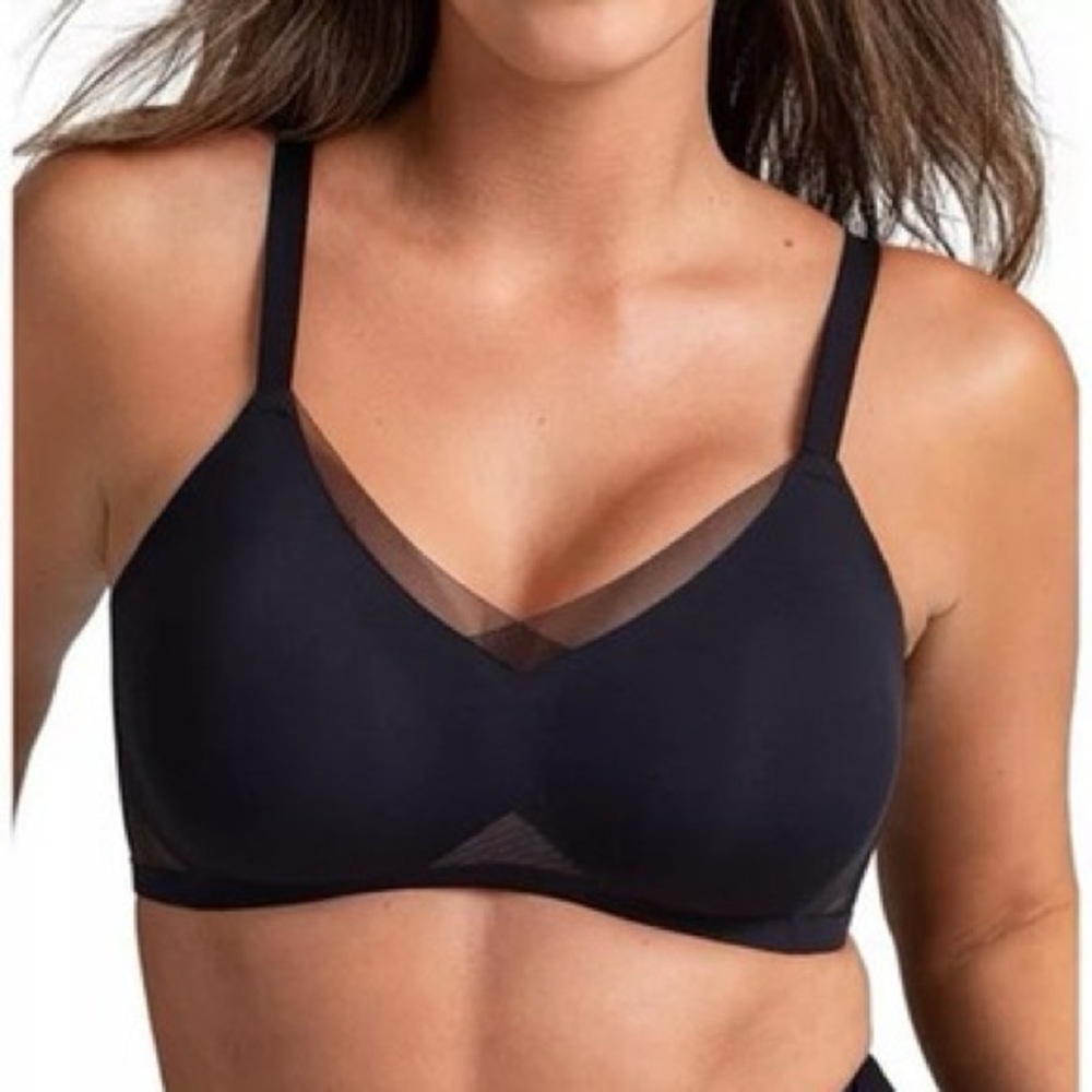 Honeylove Crossover V-neck Bra in Vamp Black Size 3X NWOT